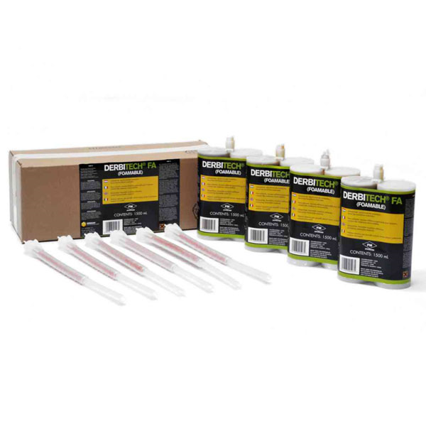 Colle Derbitech FA pour panneau isolant sur toiture-terrasse - 4 cartouches de 1,5 l avec canules