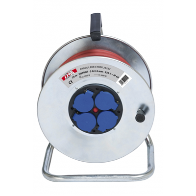 Eurouleur Cyber bobine métallique 33 mètres H07RNF 3G2.5 diamètre bobine 330 mm