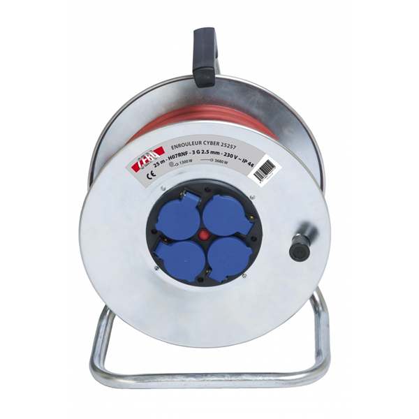 Eurouleur Cyber bobine métallique 33 mètres H07RNF 3G2.5 diamètre bobine 330 mm