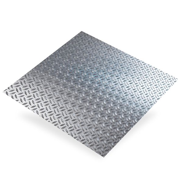 Plaque en Aluminium brut relief grain de riz - 500 x 250 mm - épaisseur 1.2 - 1.7 mm CQFD 2015-3503