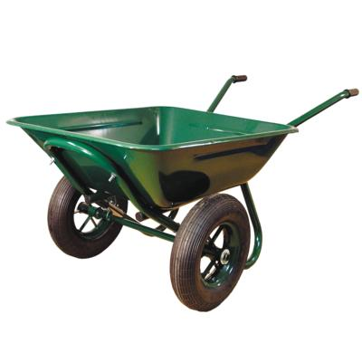 Brouette à 2 roues gonflables crantées Altrad 9150 verte - 200 kg et 150 litres max