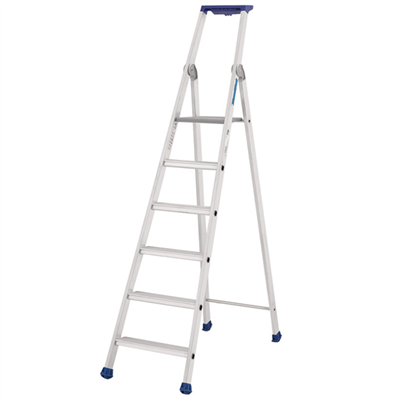 Escabeau marchepied 6 marches - Maxibat Tubesca - Hauteur accès 3,36 m - Aluminium