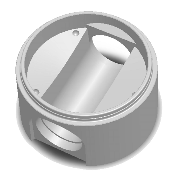 Fond regard EU PRO Ø1000 - Entrée 0° (Passage direct) pour 400 PVC/400 FTE - NF