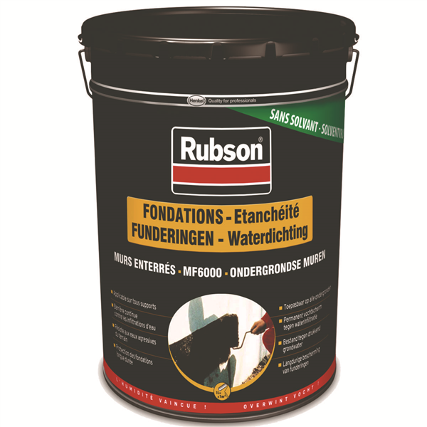 RUBSON Revêtement d'étanchéité Murs Extérieurs MF 6000 Noir 20l