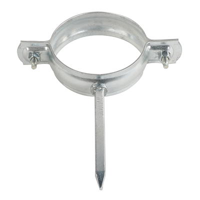 Collier de descente cylindrique à pointe carrée longueur 100 mm - Acier - Diamètre Ø 80 mm