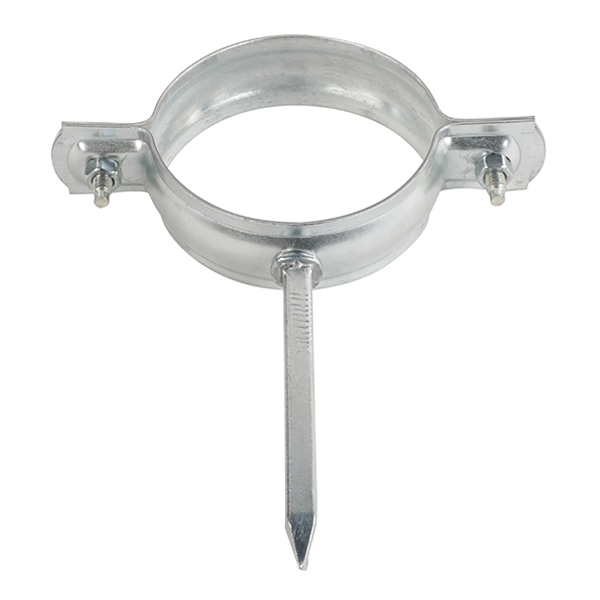 Collier de descente cylindrique à pointe carrée longueur 100 mm - Acier - Diamètre Ø 80 mm