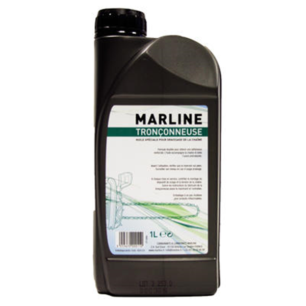 Huile lubrifiante pour guide et chaîne tronçonneuse - Marline - Bidon de 1 litre