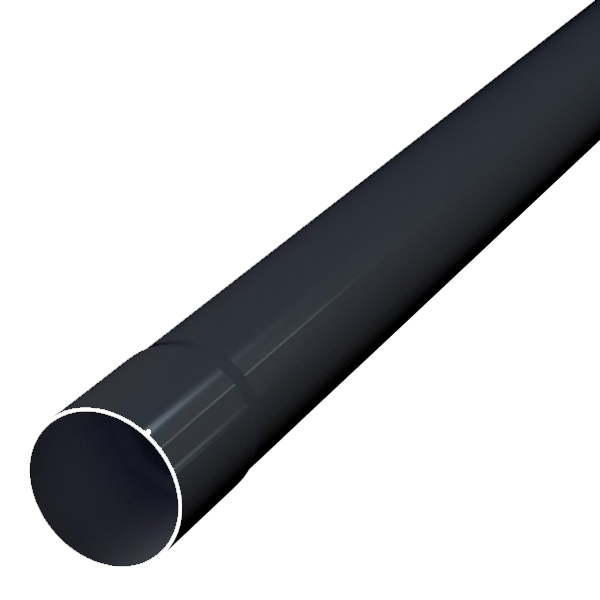 Tuyau de descente manchonné MEP 854 pour gouttière GD25 - PVC Noir - diamètre 80 MM - longueur 4 M