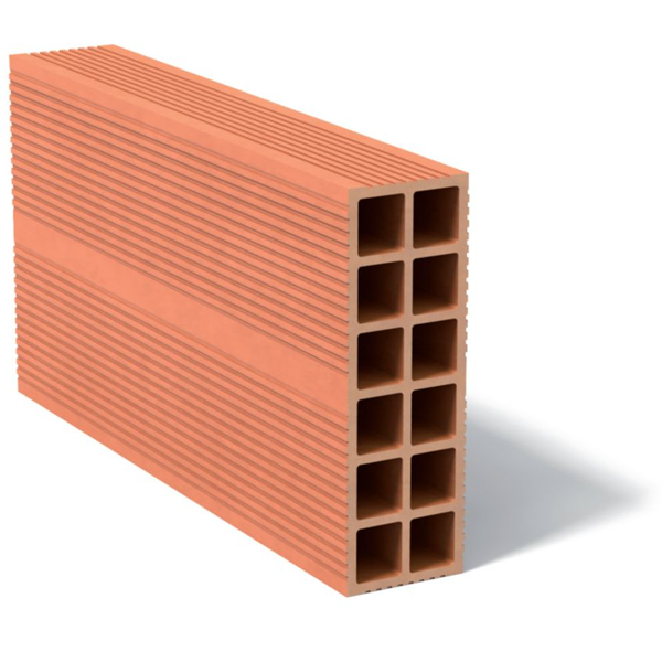 Brique de cloison plâtrière à double alvéole Biobric - R = 0,21 m².K/W - 385 MM x 200 MM - ép. 70,0 MM