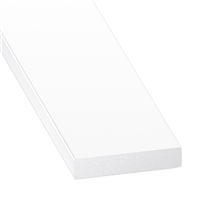 Profilé plat en PVC blanc - largeur 20 mm - épaisseur 2 mm - longueur 2.6 mètres