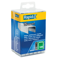 Agrafe en fil plat n°140 Rapid haute performante - acier galvanisé - longueur 10 mm - boîte de 5000