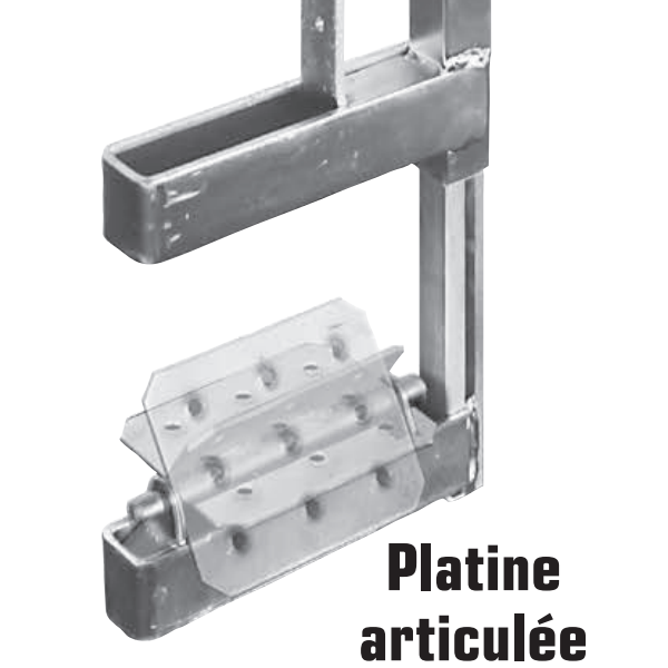 Pince dalle à planches Altrad Unimag acier zingué - Classe A - hauteur poteau 1 mètre