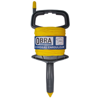 Enrouleur de cordeau Obra longueur 100m diamètre 1,5mm couleur jaune