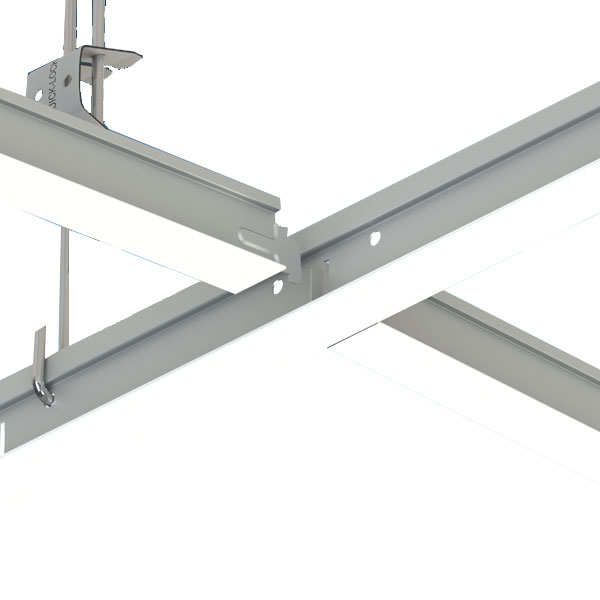 Porteur XL Quick-Lock T24 Hook-On pour faux plafond - acier prélaqué Blanc - 3,60 m