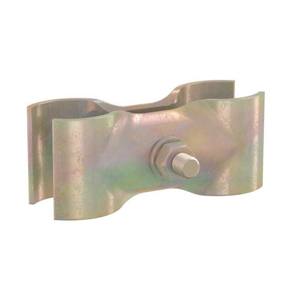 Collier de serrage anti-vandalisme pour clôture mobile de chantier - Dimensions 130 x 55 x 16 mm