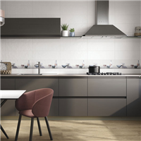 Faïence murale pour cuisine et salle de bain - Stay - 20,0 cm x 60,0 cm - ép. 8,00 mm - Blanc