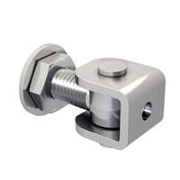 Gond réglable à souder M20 avec chape pour portail battant - Vantail de 150 Kg - Acier zingué - Lot de 2