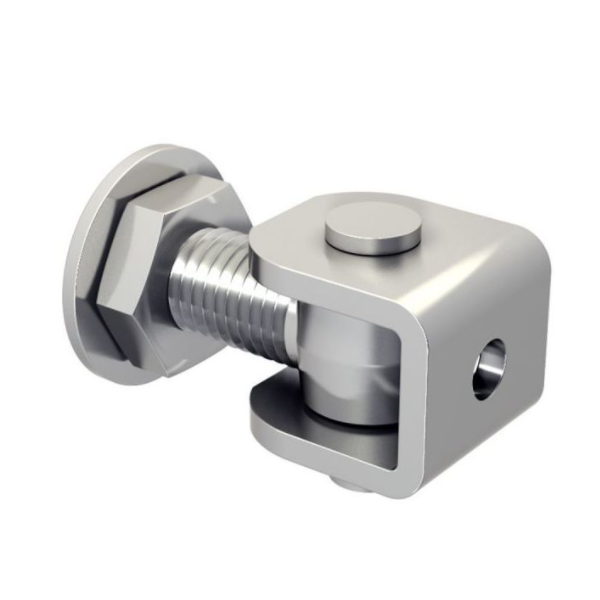 Gond réglable à souder M20 avec chape pour portail battant - Vantail de 150 Kg - Acier zingué - Lot de 2