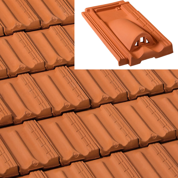 Tuile chatière Marseille Héritage en terre cuite - BMI Monier - Rouge