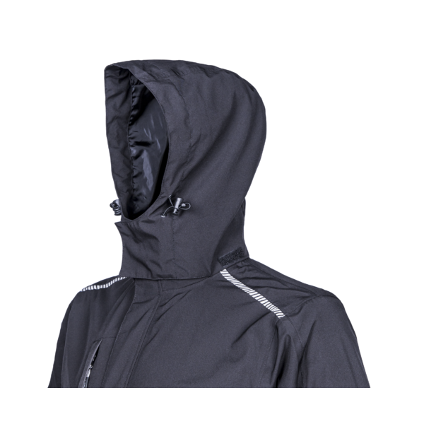 Veste de pluie Softshell Coverguard Hotaru noire avec col montant et capuche - taille L