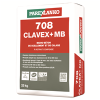 Micro-béton de scellement et de calage à retrait compensé CLAVEX+ MB 708 - Sac de 25 KG