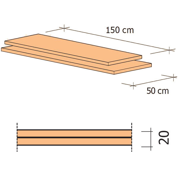 Plaque de sol standard fibre-gypse - Fermacell SOL - 1,5 M x 0,5 M - 2 x ép. 20 MM