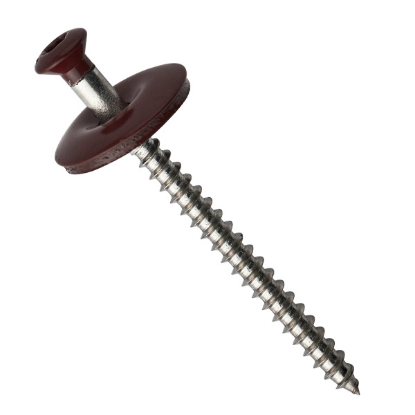 Vis bois Inox A2 pour tuile en faitage - TGS Torx - Brun chocolat 8017 - 4,5 MM x 120,0 MM - Boîte de 50