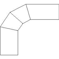 COUDE 90 EMBOUTS MALES PE100 PN10 SDR17 D250