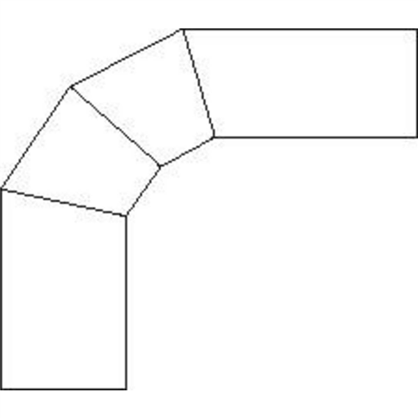 COUDE 90 EMBOUTS MALES PE100 PN10 SDR17 D280