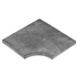 Margelle d'angle plate en pierre reconstituée pour piscine - Calypso - Gris minéral - 50,0 CM x 50,0 CM - ép. 35,00 MM