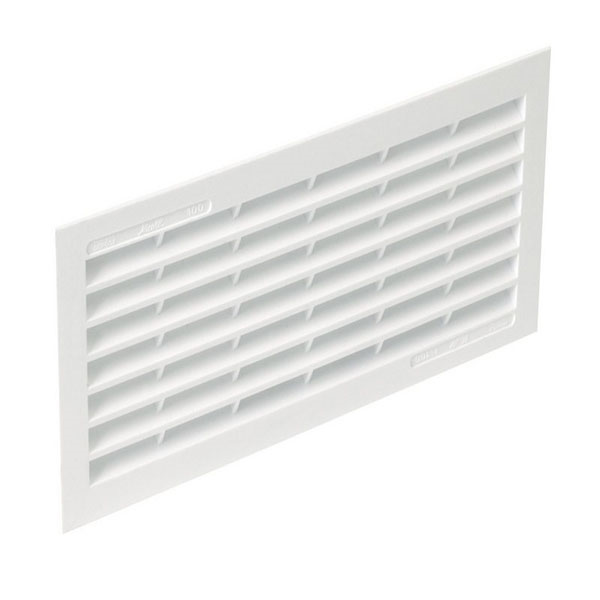 Grille de ventilation rectangulaire 1B211 Nicoll 33,8 x 13,2 x 1,5 cm