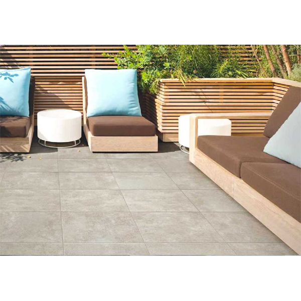 Carrelage sol extérieur effet béton - Ciment Grip - Beige - 45,5 CM x 45,5 CM - Ép.8 MM