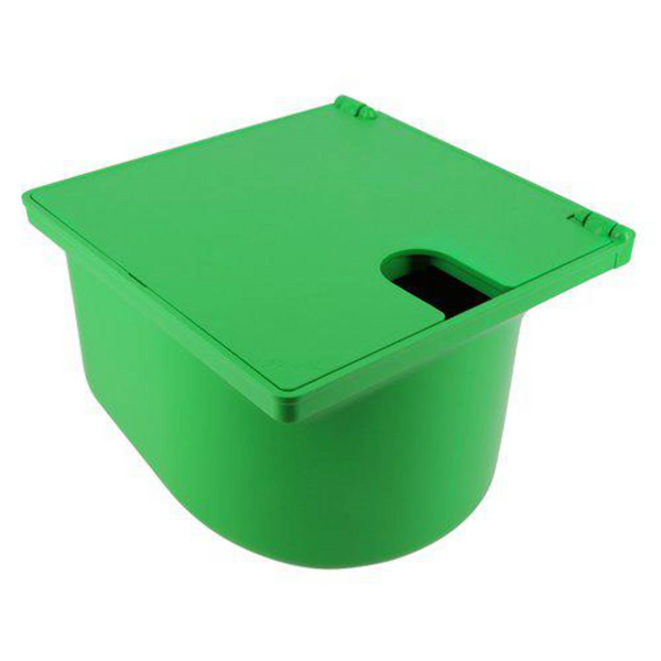 Bouche d'arrosage à robinet 1/4 de tour Nicoll pour point d'eau enterré - 200 mm x 140 mm - PVC - Vert