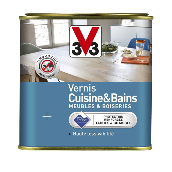 Vernis cuisine et bain incolore mat 0.50 litres V33 053867
