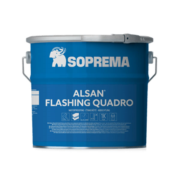 Système d'étanchéité liquide professionnel Alsan Flashing Quadro - RAL 7012 - Seau de 5 kg