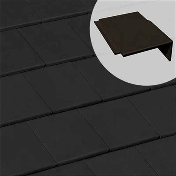 Tuile de rive universelle droite en béton - Innotech - Graphite - 42 x 33.3 x 14.5 cm