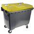 Conteneur Sulo Citybac en PEHD bac gris couvercle jaune 4 roues capacité 770 litres