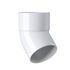 Coude mâle-femelle à 45° MEP 845C pour tuyau de descente de gouttière de diamètre 80 mm - PVC Blanc