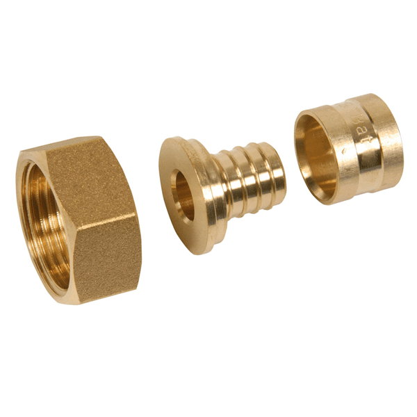 Raccord PER écrou tournant 1/2" à sertir par glissement - SERTIgliss - pour tube Ø 12 mm