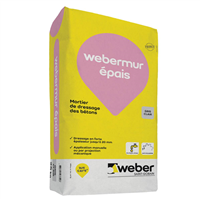 Mortier de ragréage et de dressage des bétons Webermur épais