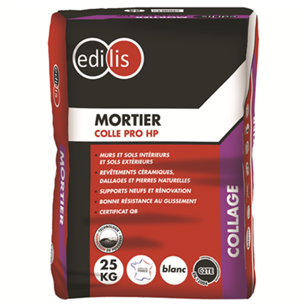 Mortier colle Professionnel HP Edilis blanc sac de 25 kg