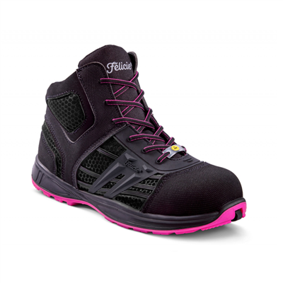 Chaussure de sécurité haute femme Hot Eris S3 AN SRA ESD Gaston Mille noir rose - Taille 39