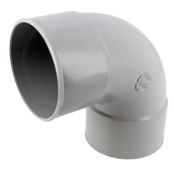 Coude femelle/femelle Nicoll pour tube de descente - Angle 87°30 - Diamètre 100 mm - Techtan Gris