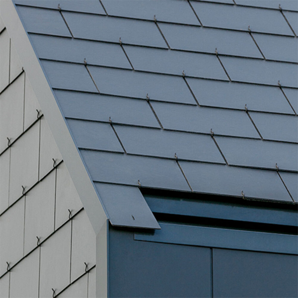 Ardoise en fibres-ciment avec bords droits et surface lisse - Cedral Tecta Smooth - 40,0 CM x 24,0 CM - Gris foncé