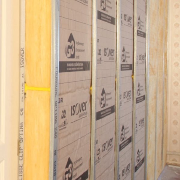 Appui intermédiaire Optima 2 Isover pour fourrure de 45 mm - épaisseur de laine 120 MM - boîte de 50