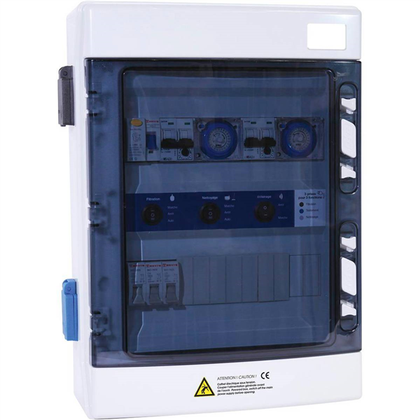 COFFRET PISCINE CONEKLY FILTRATION+BALAI+PROJECTEUR 300W-MONO 4/6,3A