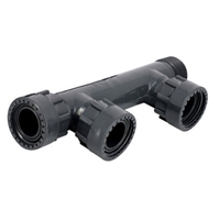 Collecteur électrovanne PVC Pression - 1"F x 1"M avec 2 sorties 1"F