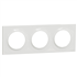 Plaque de finition triple Schneider Odace Styl pour 3 postes encastrés - blanc brillant RAL 9003