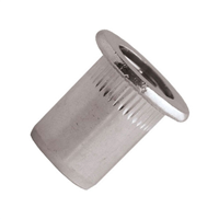 Écrou aveugle lisse tête plate Inox A2 épaisseur de tôle 0.3-3.0 mm M05x13 mm - boîte de 200