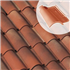 Tuile chatière en terre cuite Galléane 12 - ouverture 16 cm² - Rouge occitan